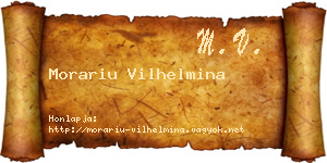 Morariu Vilhelmina névjegykártya